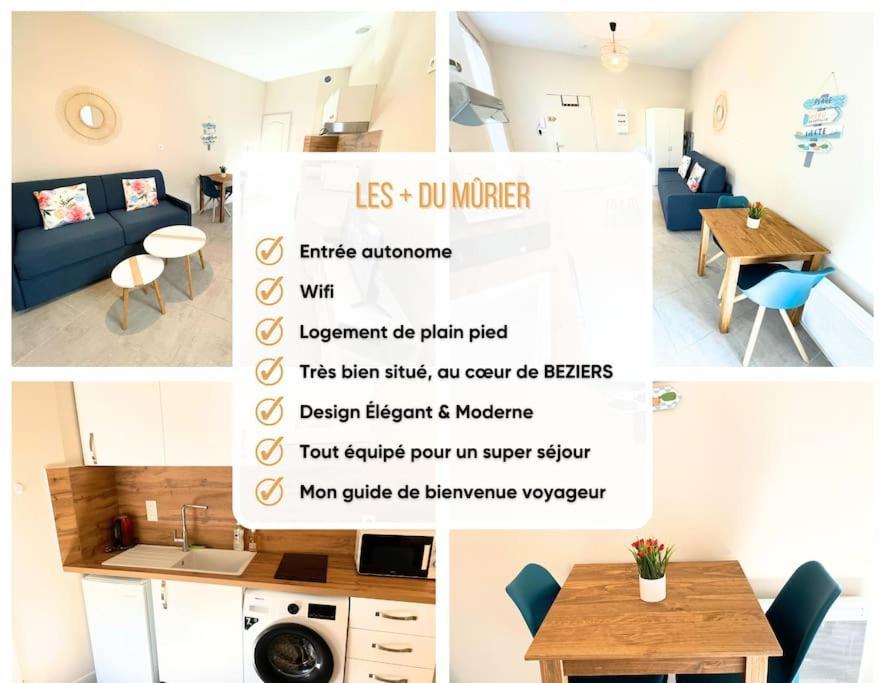 Studio Bien Equipe A 2 Pas De La Gare Beziers Luaran gambar
